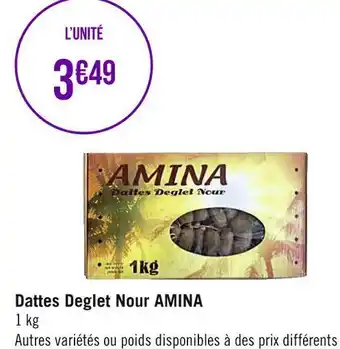 Géant Casino Amina dattes deglet nour offre