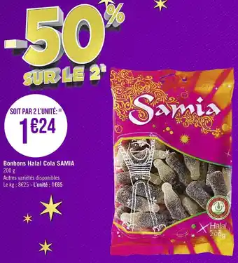 Géant Casino Samia bonbons halal cola offre