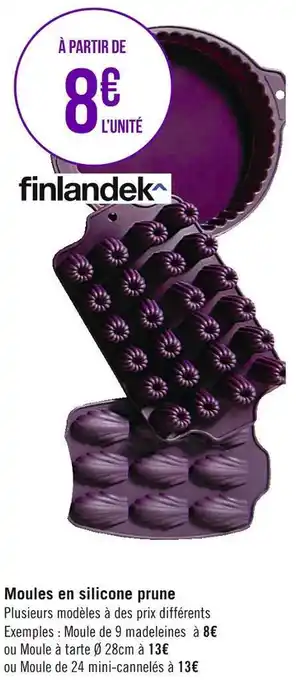 Géant Casino Finlandek moules en silicone prune offre