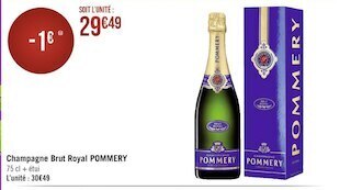 Géant Casino Pommery champagne brut royal offre