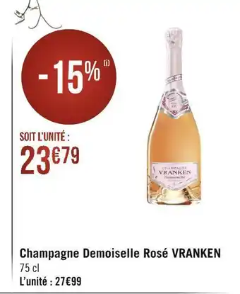 Géant Casino Vranken champagne demoiselle rosé offre