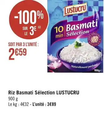 Géant Casino Lustucru riz basmati sélection offre