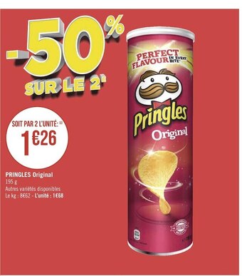 Géant Casino Pringles pringles original offre