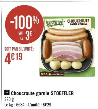 Géant Casino Stoeffler choucroute garnie offre
