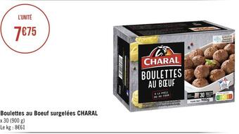 Géant Casino Charal boulettes au boeuf surgelées offre