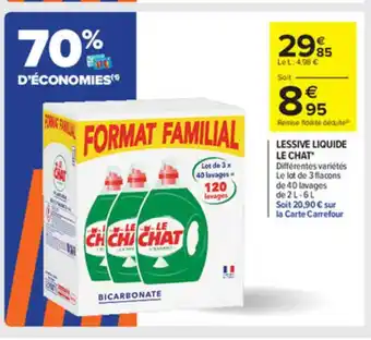 Carrefour Market Le Chat Lessive Liquide offre