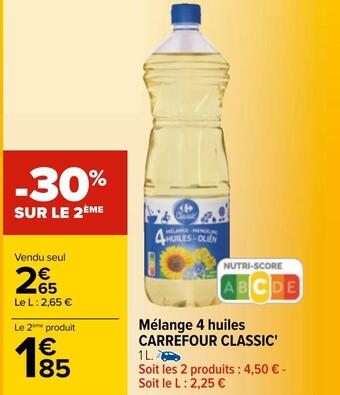 Carrefour Carrefour classic' mélange 4 huiles offre