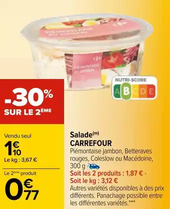 Carrefour Carrefour salade offre