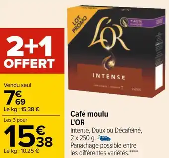 Carrefour L'or café moulu offre