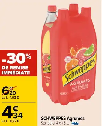 Carrefour Schweppes schweppes agrumes offre