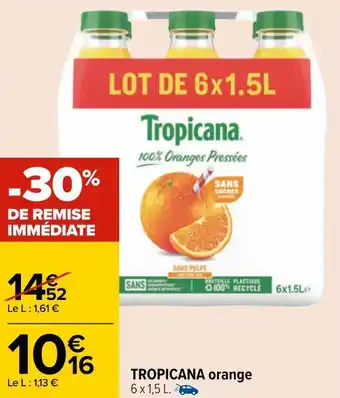 Carrefour Tropicana tropicana orange offre