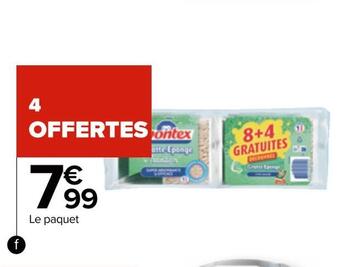 Carrefour Spontex éponges offre