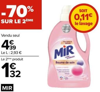 Carrefour Mir lessive liquide offre