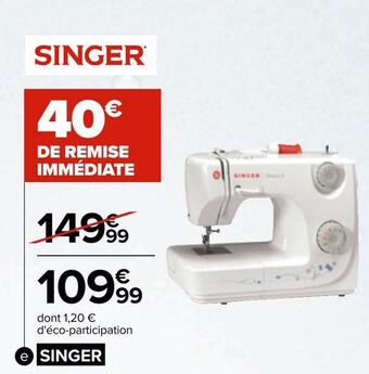Carrefour Singer machine à coudre offre