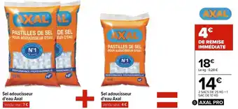 Carrefour Axal sel adoucisseur d'eau offre