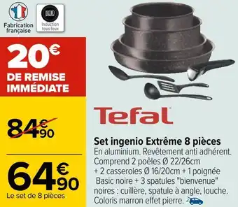 Carrefour Tefal set ingenio extrême 8 pièces offre