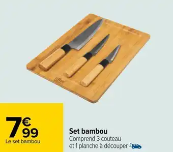 Carrefour Set bambou offre