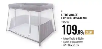 Prémaman lit de voyage easydodo gris & blanc