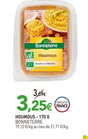 naturéO Bonneterre houmous offre
