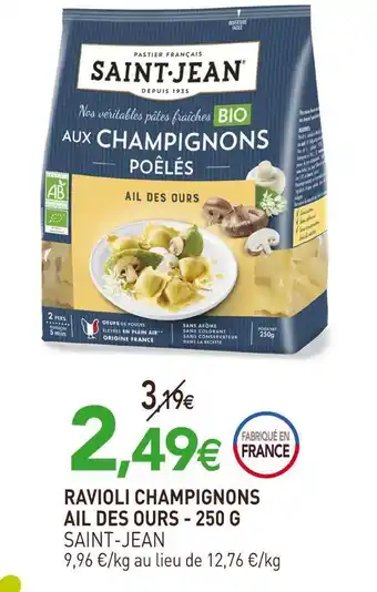 naturéO Saint-jean ravioli champignons ail des ours offre