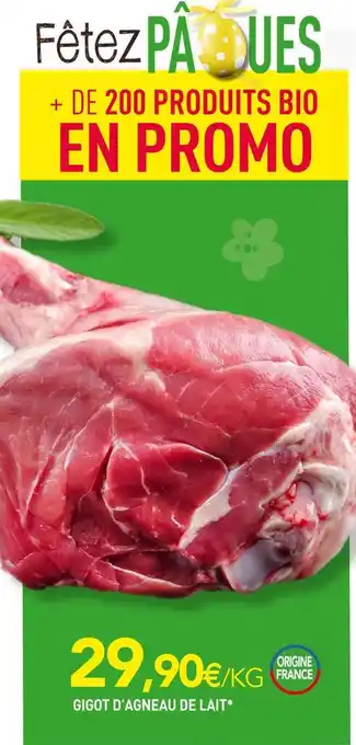 naturéO Gigot d'agneau de lait offre