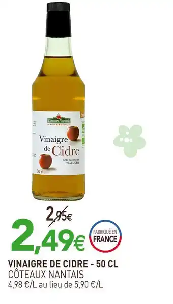 naturéO Côteaux nantais vinaigre de cidre offre