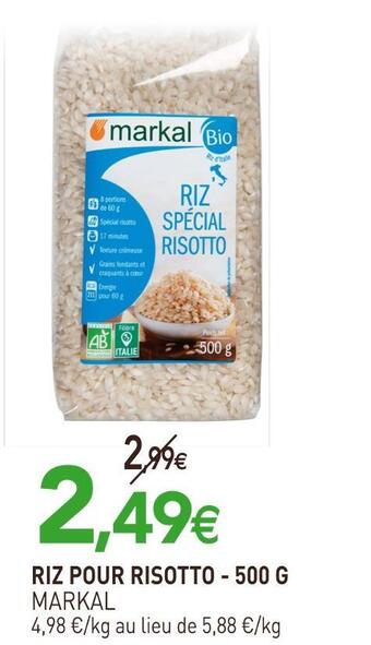 naturéO Markal riz pour risotto offre