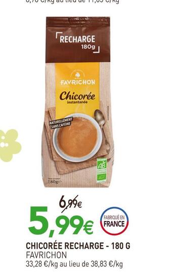 naturéO Favrichon chicorée recharge offre