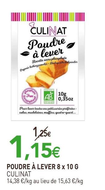 naturéO Culinat poudre à lever offre