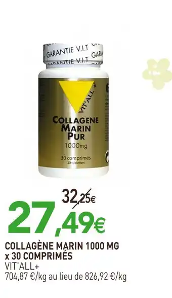 naturéO Vit'all+ collagène marin 1000 mg x 30 comprimés offre