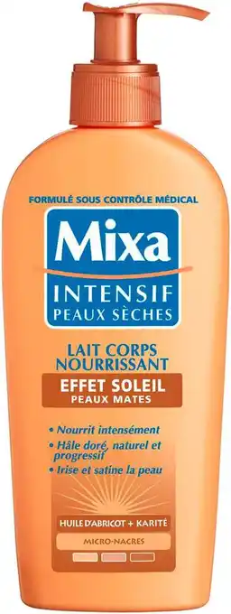 Match Mixa lait corps nourrissant effet soleil offre