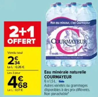 Carrefour Market Eau minérale naturelle COURMAYEUR offre