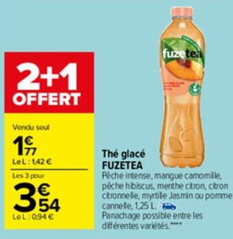 Carrefour Market Thé glacé FUZETEA offre