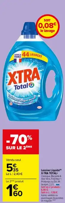 Carrefour Market Lessive liquide X-TRA TOTAL offre