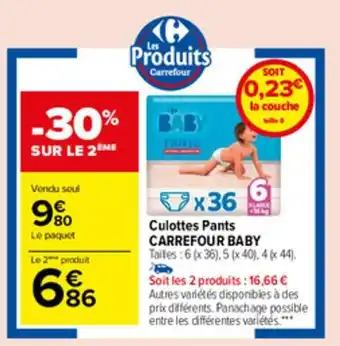 Carrefour Market Culottes pants CARREFOUR BABY offre
