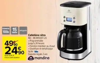 Carrefour Market Cafetière rétro offre