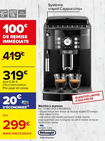 Carrefour Market Machine à expresso offre