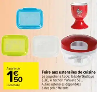 Carrefour Market Foire aux ustensiles de cuisine offre
