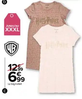 Carrefour Market Big t-shirt femme offre