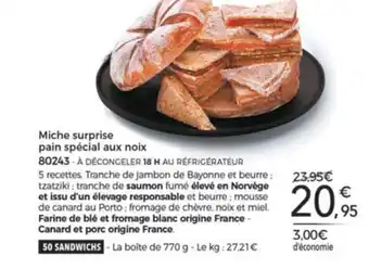 Thiriet Miche surprise offre