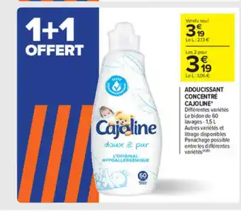 Carrefour Market Cajoline Adoucissant concentré offre