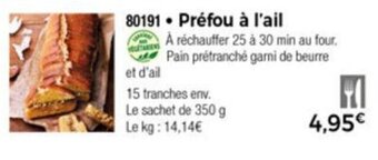 Thiriet Préfou à l'ail offre