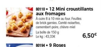 Thiriet 12 Mini Croustillants Aux Fromages offre