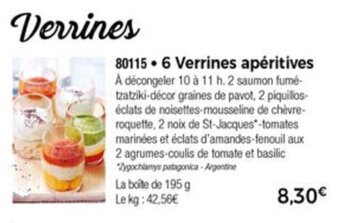 Thiriet 6 Verrines Apéritives offre