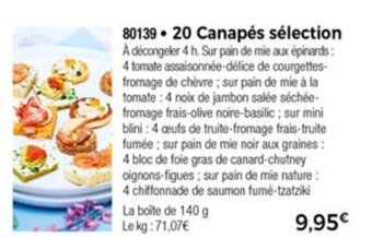 Thiriet 20 Canapés Sélection offre