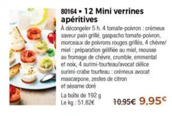 Thiriet 12 Mini Verrines offre