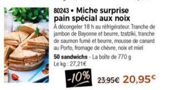 Thiriet Miche Surprise Pain Spécial Aux Noix offre