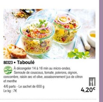 Thiriet Taboulé offre