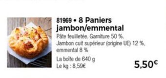Thiriet 8 Paniers Jambon /Emmental offre