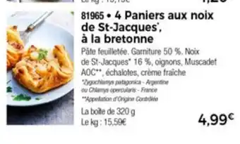Thiriet 4 Paniers Aux Noix offre